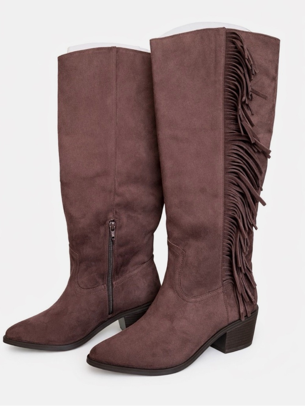 Universal Thread Patsy Tall Fringe Western Boots with Memory Foam Insole